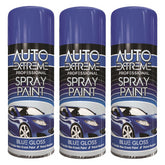 3X Auto Extreme Blue Spray Paint 400ml Spray Paint